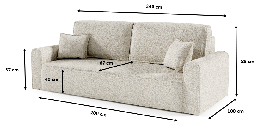 Sofa Maratea wymiary