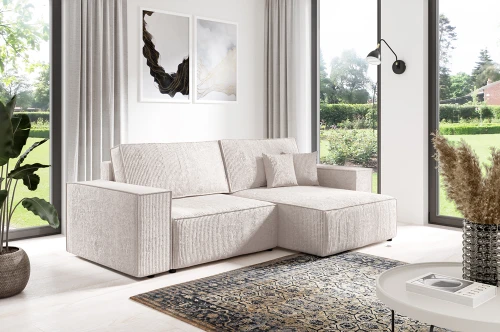 Narożnik Livorno Mini [INTENSO] z funkcją spania i pojemnikiem na pościel