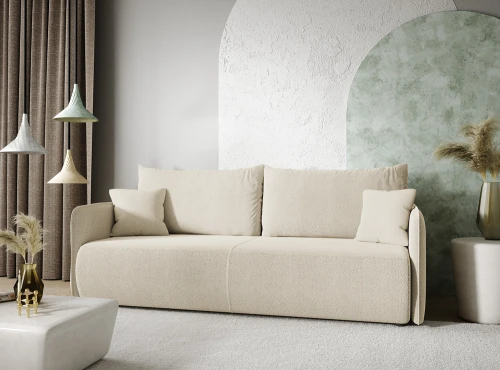 Sofa Leone [INTENSO] z funkcją spania i pojemnikiem na pościel