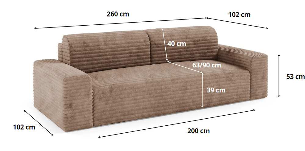 Sofa Vivaio wymiary