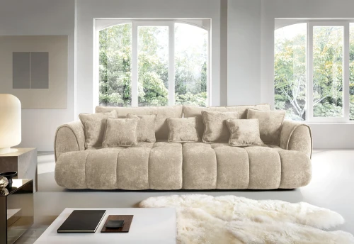 Sofa Bombay [PUSZMAN] z funkcją spania i pojemnikiem na pościel - Promocja tkaniny Vibe